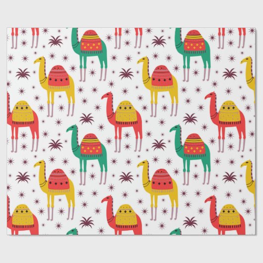 Camel Muster flache Farbgestaltung Geschenkpapier (Flach)