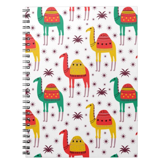 Camel Muster flache Farbgestaltung Notizblock (Vorderseite)