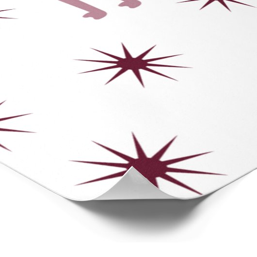 Camel Muster flache Farbgestaltung Poster (Ecke)