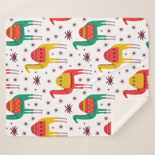 Camel Muster flache Farbgestaltung Sherpadecke (Vorderseite (Horizontal))