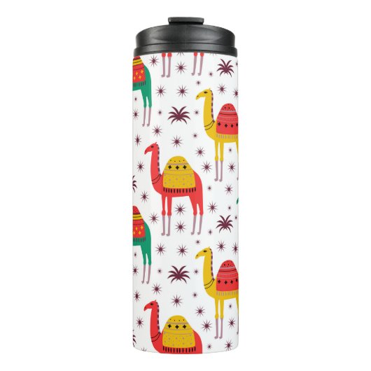 Camel Muster flache Farbgestaltung Thermosbecher (Vorderseite)
