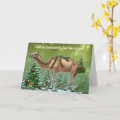 Camel Niedlich Weihnachts-Puppenkarte Karte (Gelbe Blume)