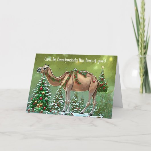 Camel Niedlich Weihnachts-Puppenkarte Karte (Vorderseite)