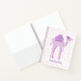 Camel niedliche Whimsy Girls mit lila rosa Namen Notizblock