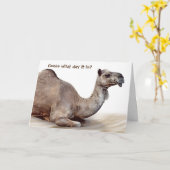 Camel On Sand for Retirement Karte (Gelbe Blume)
