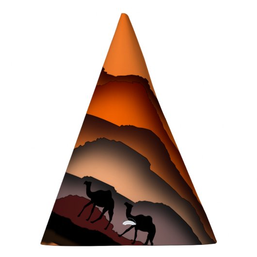Camel Paper Party Hat Sunset Wüste Partyhütchen (Rechts)