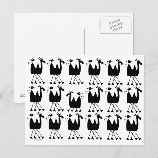 Camel Parade Postkarte (Vorne/Hinten)