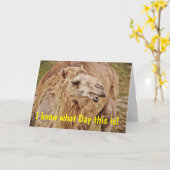 Camel Punny Humppy Birthday Card Karte (Gelbe Blume)