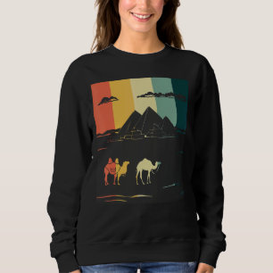Camel Pyramiden von Gizeh Ägypten Anubis Sphinx un Sweatshirt