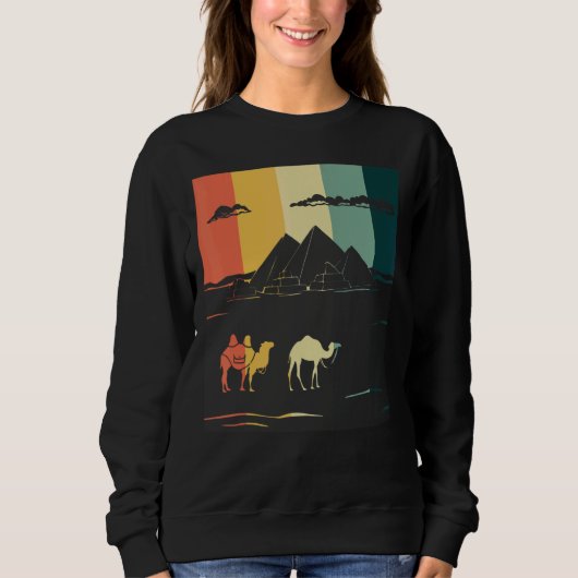 Camel Pyramiden von Gizeh Ägypten Anubis Sphinx un Sweatshirt (Vorderseite)