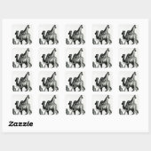 Camel Quadratischer Aufkleber (Blatt)