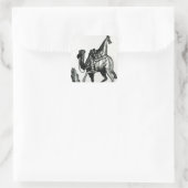 Camel Quadratischer Aufkleber (Tasche)