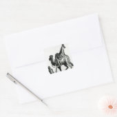 Camel Quadratischer Aufkleber (Umschlag)