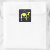 Camel Quadratischer Aufkleber (Tasche)