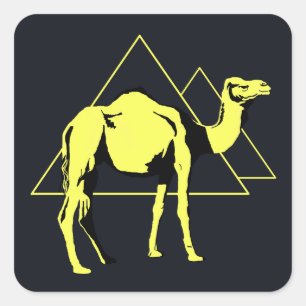 Camel Quadratischer Aufkleber
