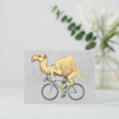 Camel Reiten mit dem Fahrrad Postkarte (Stehend Vorderseite)