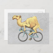 Camel Reiten mit dem Fahrrad Postkarte (Vorne/Hinten)