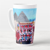 Camel Rides in Gizeh, Latte Tasse (Linke Ecke)