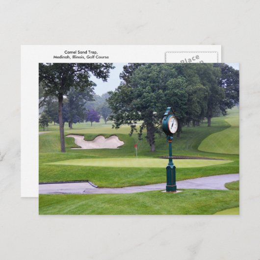 Camel Sand Trap, Medinah, Illinois, Golfplatz Postkarte (Vorne/Hinten)