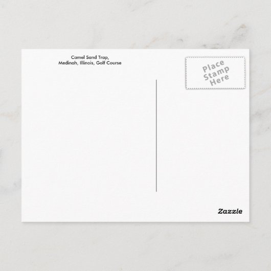 Camel Sand Trap, Medinah, Illinois, Golfplatz Postkarte (Rückseite)