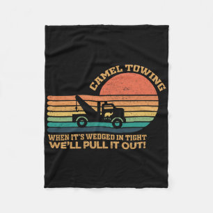 Camel Schlepp Retro Erwachsene Humor Sprichwort Fu Fleecedecke