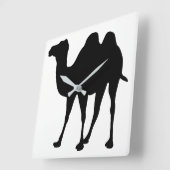 Camel Silhouette Quadratische Wanduhr (Winkel)