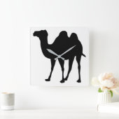 Camel Silhouette Quadratische Wanduhr (Zuhause)