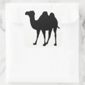 Camel Silhouette Quadratischer Aufkleber (Tasche)