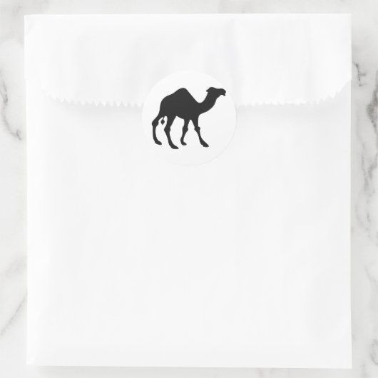 Camel Silhouette Runder Aufkleber (Tasche)