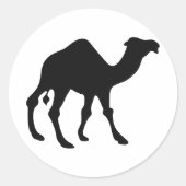 Camel Silhouette Runder Aufkleber (Vorderseite)