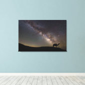 Camel-Silhouette und Milchstraße Leinwanddruck (Insitu (Holzboden))