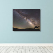 Camel-Silhouette und Milchstraße Leinwanddruck (Insitu (Holzboden))