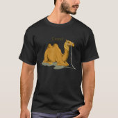 Camel sitzt Bactrian Two Hump Ungulate Art T-Shirt (Vorderseite)