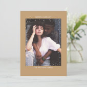 Camel Snowfall | Frohe Weihnachten mit Foto Einladung (Stehend Vorderseite)