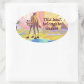Camel Stationery Ovaler Aufkleber (Tasche)