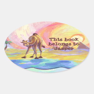 Camel Stationery Ovaler Aufkleber