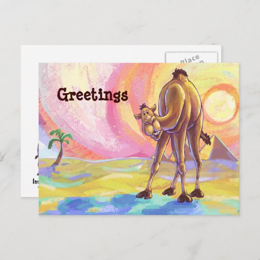 Camel Stationery Postkarte (Vorne/Hinten)