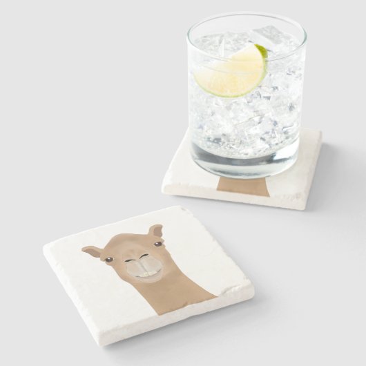 Camel Stone Untersetzer (Seitenansicht)