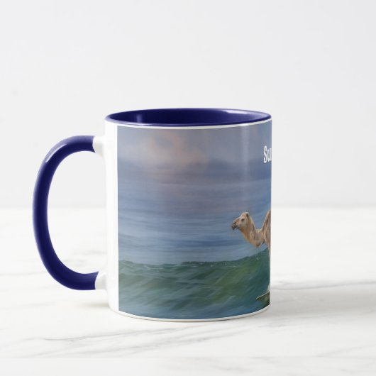 Camel Surfing on a Wave Fun Personal Mug Cup Tasse (Links)
