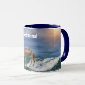 Camel Surfing on a Wave Fun Personal Mug Cup Tasse (VorderseiteRechts)
