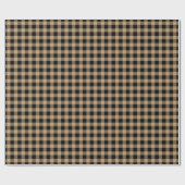 Camel Tan Black Buffalo Kariert Tartan Geschenkpapier (Flach)