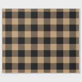Camel Tan Black Huge Buffalo Kariert Lumberjack Geschenkpapier (Flach)
