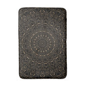 Camel Tan Mandala mit Elegant Symmetry Badematte (Vorderseite Vertikal)