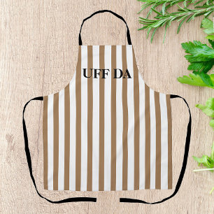 Camel Tan Striped Uff Da All-over Print-Schürze Schürze