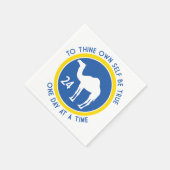 Camel To Thine Own Self | 12 Step Recovery Slogan Serviette (Ecke)