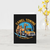 Camel Towing Design - Retro Tow Truck Graphic mit Karte (Gelbe Blume)