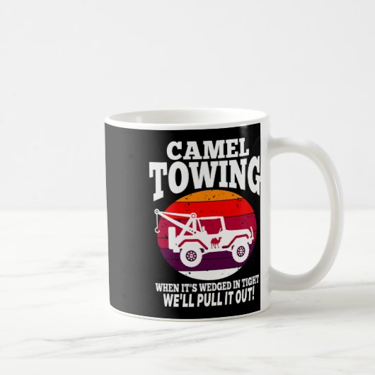 Camel Towing Fun Retro Camel Towing Fun Halloween Kaffeetasse (Rechts)