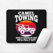 Camel Towing Fun Retro Camel Towing Fun Halloween Mousepad (Mit Mouse)