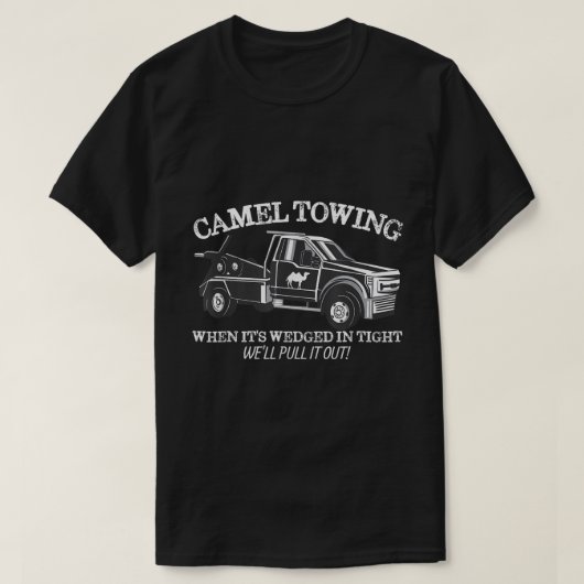 Camel Towing Funny Adult Humor Gag T-Shirt (Design vorne)