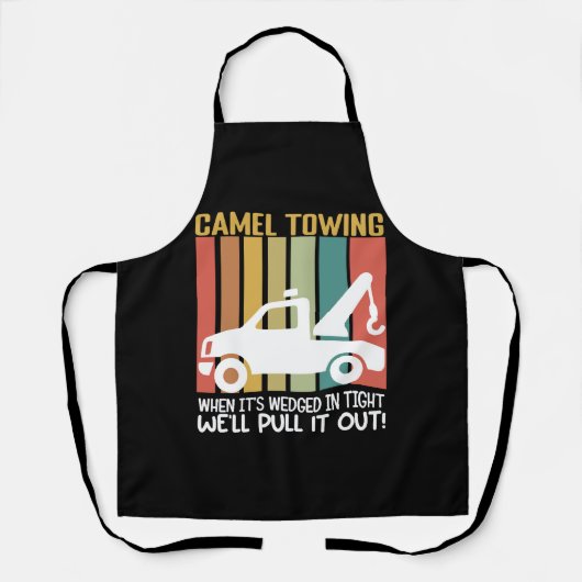Camel Towing Retro Adult Humor Sprichwort Hallowee Schürze (Vorderseite)